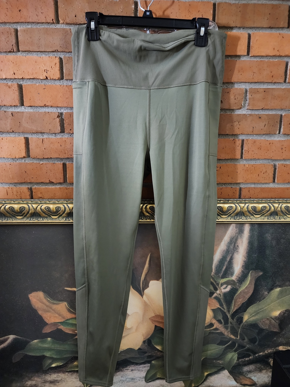 Columbia Olive Green High-Waist Leggings XL - Picture 3 of 12